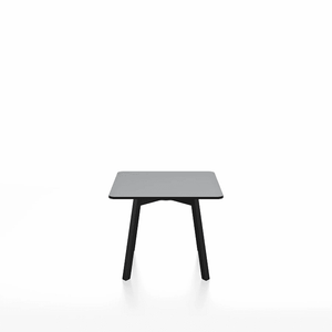 Emeco Su Low Table side/end table Emeco Square Black Anodized Aluminum Legs Gray HPL