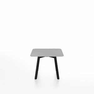 Emeco Su Low Table side/end table Emeco Square Black Anodized Aluminum Legs Brushed Aluminum