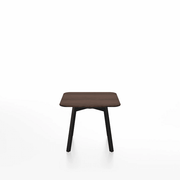 Emeco Su Low Table side/end table Emeco Square Black Anodized Aluminum Legs Walnut Wood