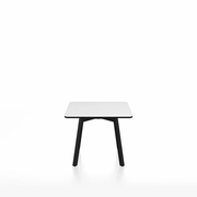 Emeco Su Low Table side/end table Emeco Square Black Anodized Aluminum Legs White HPL