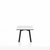 Emeco Su Low Table side/end table Emeco Square Black Anodized Aluminum Legs White HPL