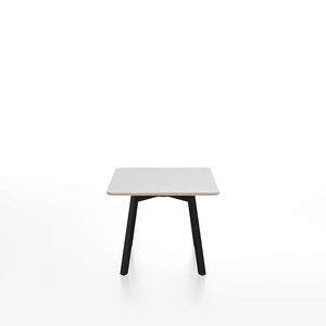 Emeco Su Low Table side/end table Emeco Square Black Anodized Aluminum Legs White Laminate Plywood