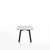 Emeco Su Low Table side/end table Emeco Square Black Anodized Aluminum Legs White Laminate Plywood