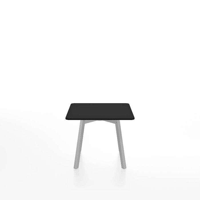 Emeco Su Low Table side/end table Emeco Square Clear Anodized Aluminum Legs Black HPL