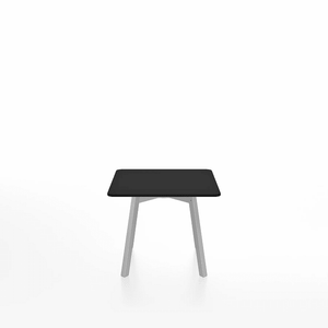 Emeco Su Low Table side/end table Emeco Square Clear Anodized Aluminum Legs Black HPL