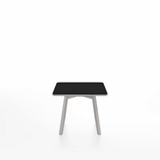 Emeco Su Low Table side/end table Emeco Square Clear Anodized Aluminum Legs Black Laminate Plywood
