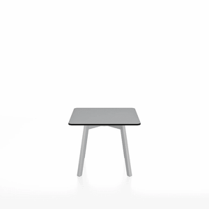 Emeco Su Low Table side/end table Emeco Square Clear Anodized Aluminum Legs Gray HPL