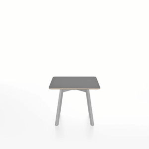 Emeco Su Low Table side/end table Emeco Square Clear Anodized Aluminum Legs Gray Laminate Plywood