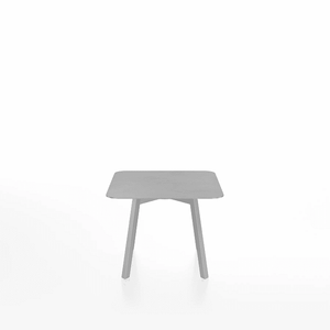 Emeco Su Low Table side/end table Emeco Square Clear Anodized Aluminum Legs Brushed Aluminum