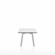 Emeco Su Low Table side/end table Emeco Square Clear Anodized Aluminum Legs White HPL