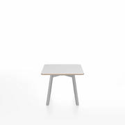 Emeco Su Low Table side/end table Emeco Square Clear Anodized Aluminum Legs White Laminate Plywood