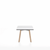 Emeco Su Low Table side/end table Emeco Square Natural Wood Legs White HPL