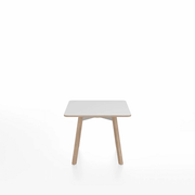 Emeco Su Low Table side/end table Emeco Square Natural Wood Legs White Laminate Plywood