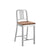 Emeco 1104 Navy Counter Stool With Wood Seat Side/Dining Emeco Hand-Brushed White Oak No Arms