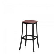 Emeco 1 Inch Bar Stool Stools Emeco DARK POWDER COATED ALUMINUM BORDEAUX 