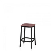 Emeco 1 Inch Counter Stool Stools Emeco DARK POWDER COATED ALUMINUM BORDEAUX 