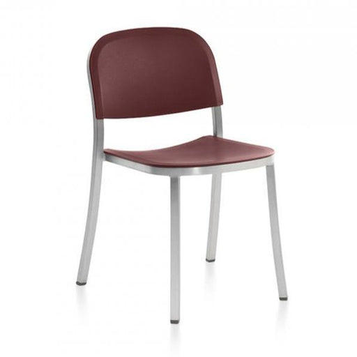 Emeco 1 Inch Stacking Chair Chairs Emeco HAND BRUSHED ALUMINUM BORDEAUX 