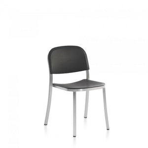 Emeco 1 Inch Stacking Chair Chairs Emeco HAND BRUSHED ALUMINUM DARK GREY 