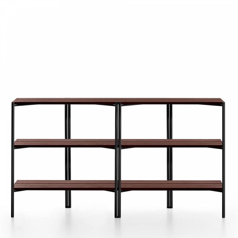 Emeco Run Shelf storage Emeco BLACK FRAME WALNUT 