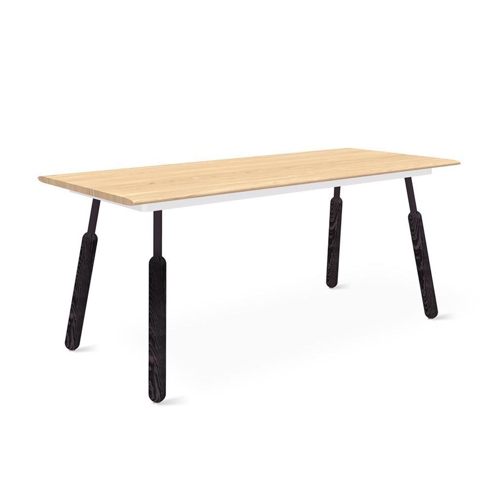 Envoy Desktop table Gus Modern Blonde Ash 70 Desktop Black Dowel Legs 