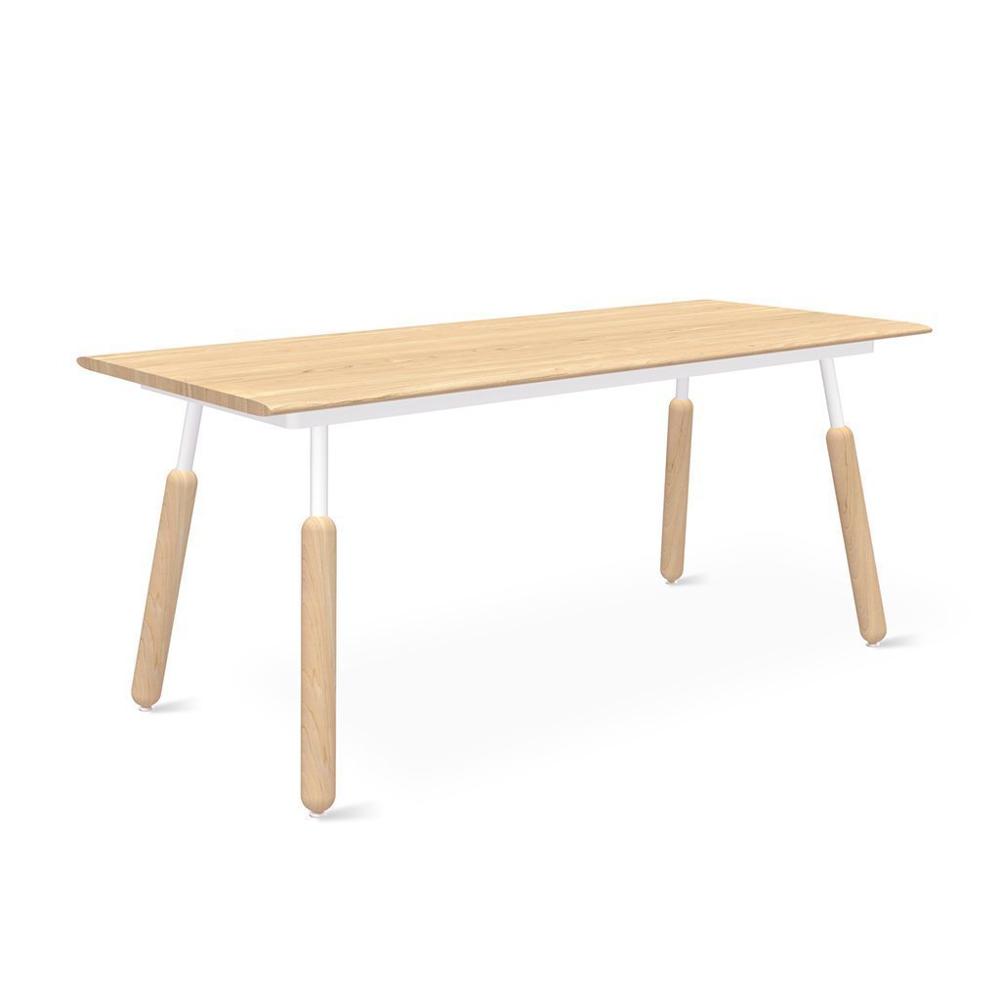 Envoy Desktop table Gus Modern Blonde Ash 70 Desktop White Dowel Legs 