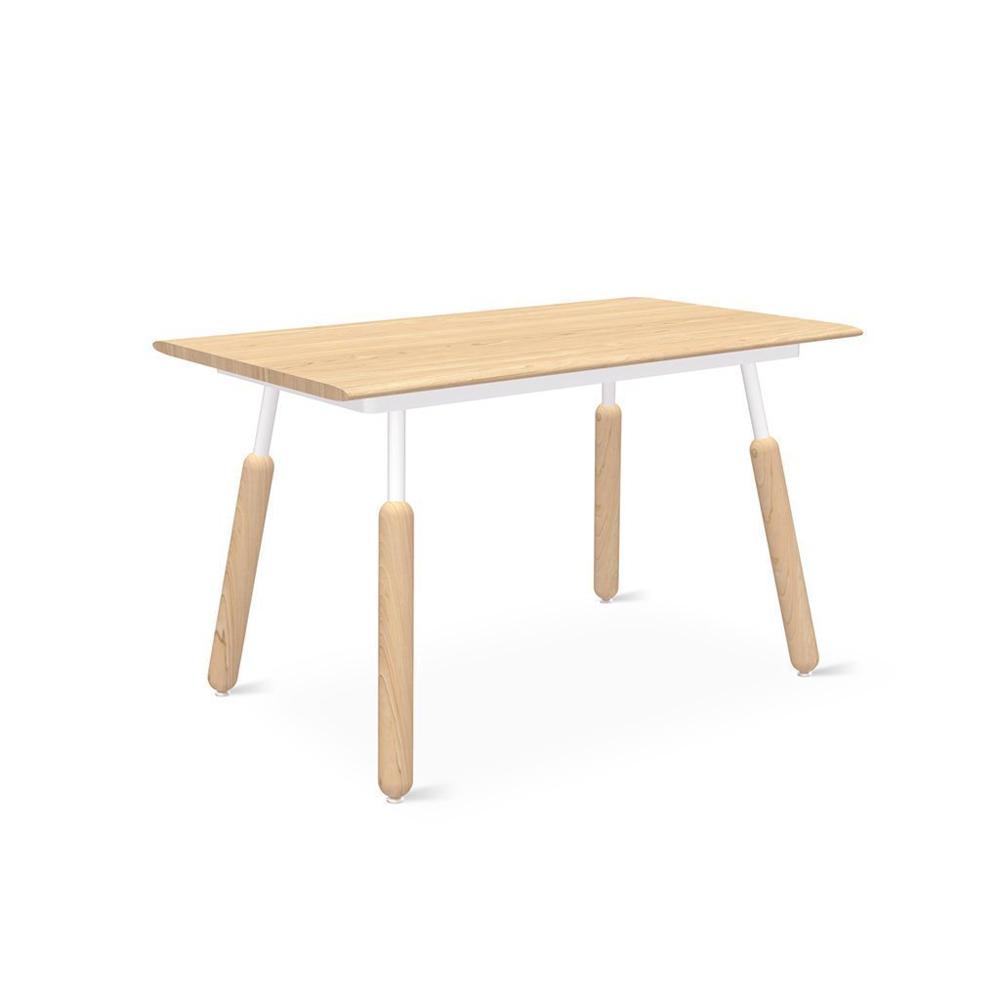 Envoy Desktop table Gus Modern Blonde Ash 50 Desktop White Dowel Legs 