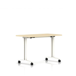 Everywhere Flip-Top Table Desk's herman miller 48-inches Wide Clear on Ash White