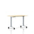 Everywhere Flip-Top Table Desk's herman miller 48-inches Wide Clear on Ash Metallic Silver