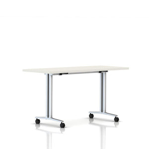 Everywhere Flip-Top Table Desk's herman miller 60-inches Wide - Add $31.00 White Metallic Silver