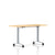 Everywhere Flip-Top Table Desk's herman miller 60-inches Wide - Add $31.00 Natural Maple Laminate Metallic Silver