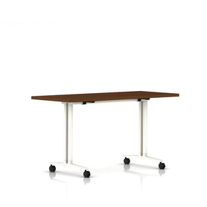 Everywhere Flip-Top Table Desk's herman miller 60-inches Wide - Add $31.00 Light Brown Walnut White