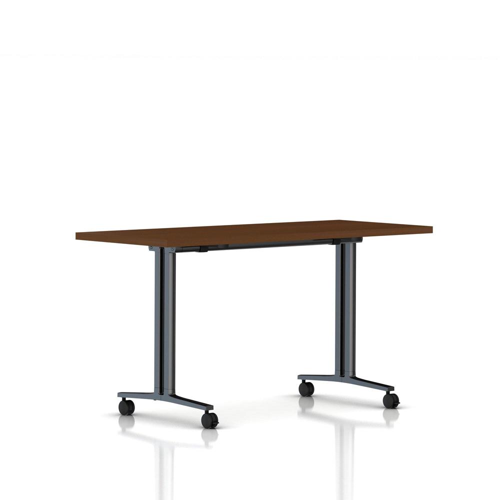 Everywhere Flip-Top Table Desk's herman miller 60-inches Wide - Add $31.00 Light Brown Walnut Black Umber