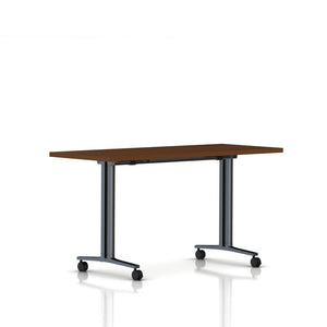 Everywhere Flip-Top Table Desk's herman miller 60-inches Wide - Add $31.00 Light Brown Walnut Black Umber