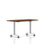 Everywhere Flip-Top Table Desk's herman miller 60-inches Wide - Add $31.00 Light Brown Walnut Metallic Silver