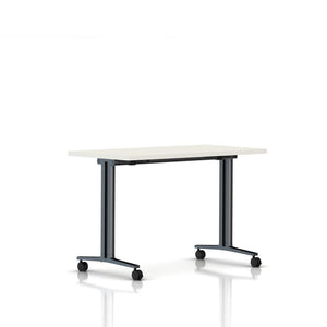 Everywhere Flip-Top Table Desk's herman miller 48-inches Wide White Black Umber