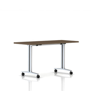 Everywhere Flip-Top Table Desk's herman miller 60-inches Wide - Add $31.00 Walnut on Ash Metallic Silver