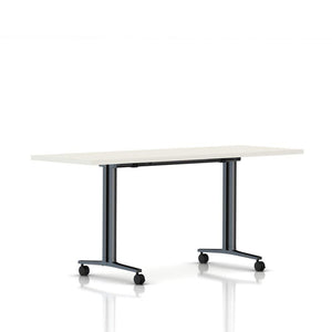 Everywhere Flip-Top Table Desk's herman miller 72-inches Wide - Add $61.00 White Black Umber
