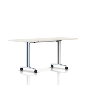 Everywhere Flip-Top Table Desk's herman miller 72-inches Wide - Add $61.00 White Metallic Silver