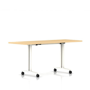 Everywhere Flip-Top Table Desk's herman miller 72-inches Wide - Add $61.00 Natural Maple Laminate White