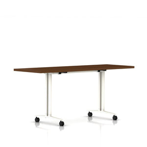 Everywhere Flip-Top Table Desk's herman miller 72-inches Wide - Add $61.00 Light Brown Walnut White