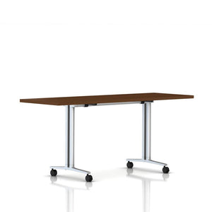 Everywhere Flip-Top Table Desk's herman miller 72-inches Wide - Add $61.00 Light Brown Walnut Metallic Silver