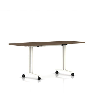 Everywhere Flip-Top Table Desk's herman miller 72-inches Wide - Add $61.00 Walnut on Ash White
