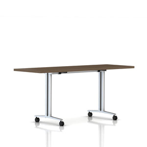 Everywhere Flip-Top Table Desk's herman miller 72-inches Wide - Add $61.00 Walnut on Ash Metallic Silver