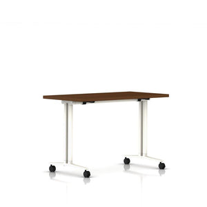 Everywhere Flip-Top Table Desk's herman miller 48-inches Wide Light Brown Walnut White