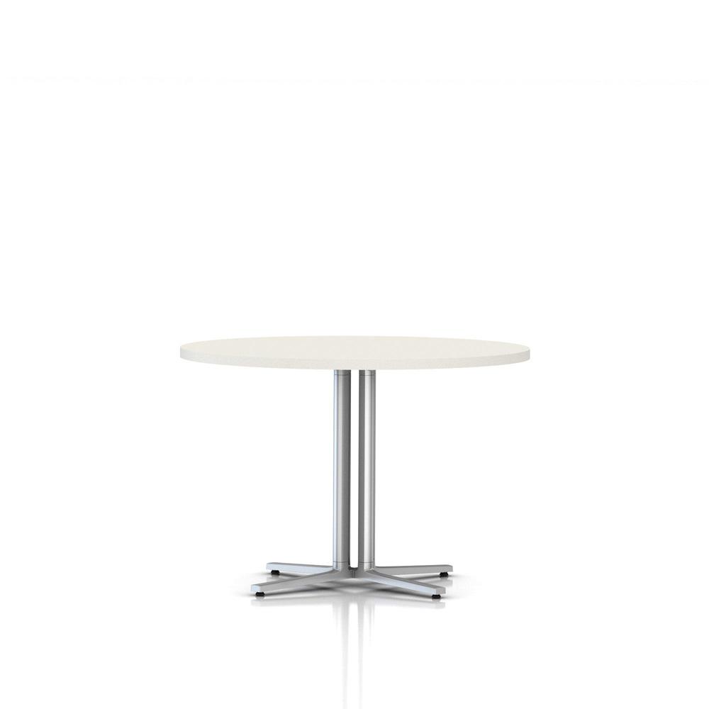 Everywhere Round Table Dining Tables herman miller 42-inch Diameter - Add $51.00 White Metallic Silver