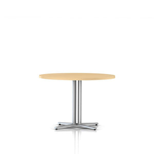 Everywhere Round Table Dining Tables herman miller 42-inch Diameter - Add $51.00 Natural Maple Laminate Metallic Silver