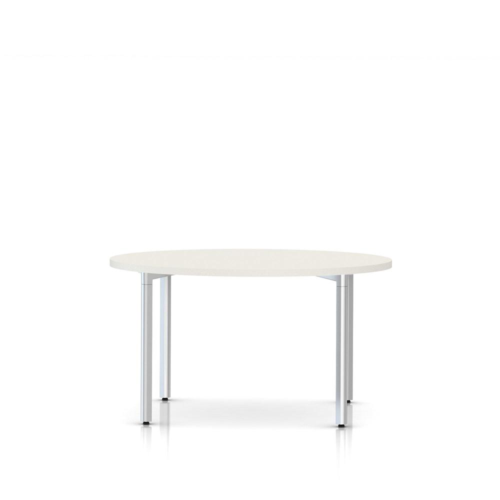 Everywhere Round Table Dining Tables herman miller 48-inch Diameter - Add $11.00 White Metallic Silver