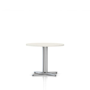 Everywhere Round Table Dining Tables herman miller 36-inch Diameter White Metallic Silver