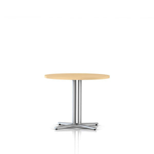Everywhere Round Table Dining Tables herman miller 36-inch Diameter Natural Maple Laminate Metallic Silver