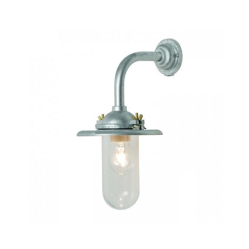 Exterior Bracket Light Right Angle Wall Lights Original BTC Galvanised Clear Glass 